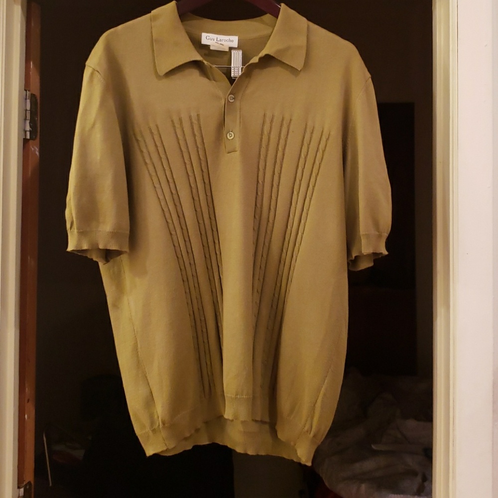 olive short sleeved 60% cotton 40% modal sweater